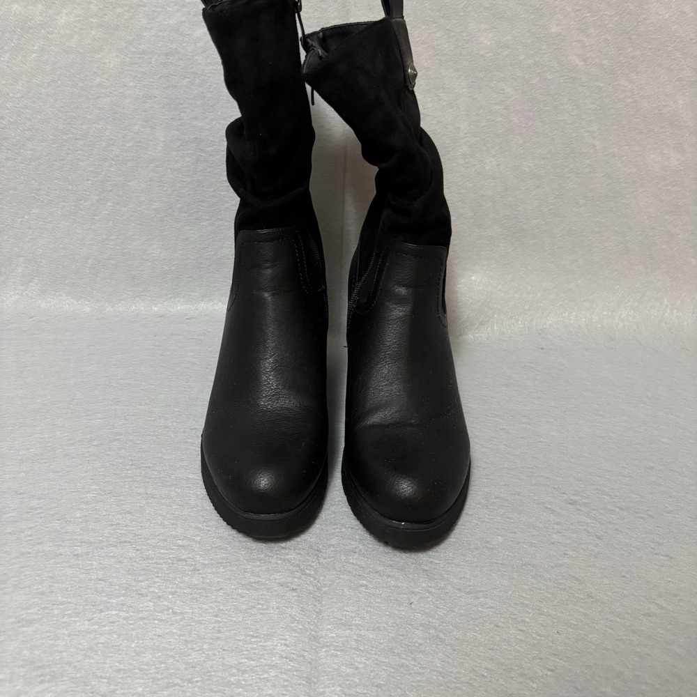 Dream Pairs Women's Black Chunky Heal Mid calf Boot US8.5 - Picture 3 of 11